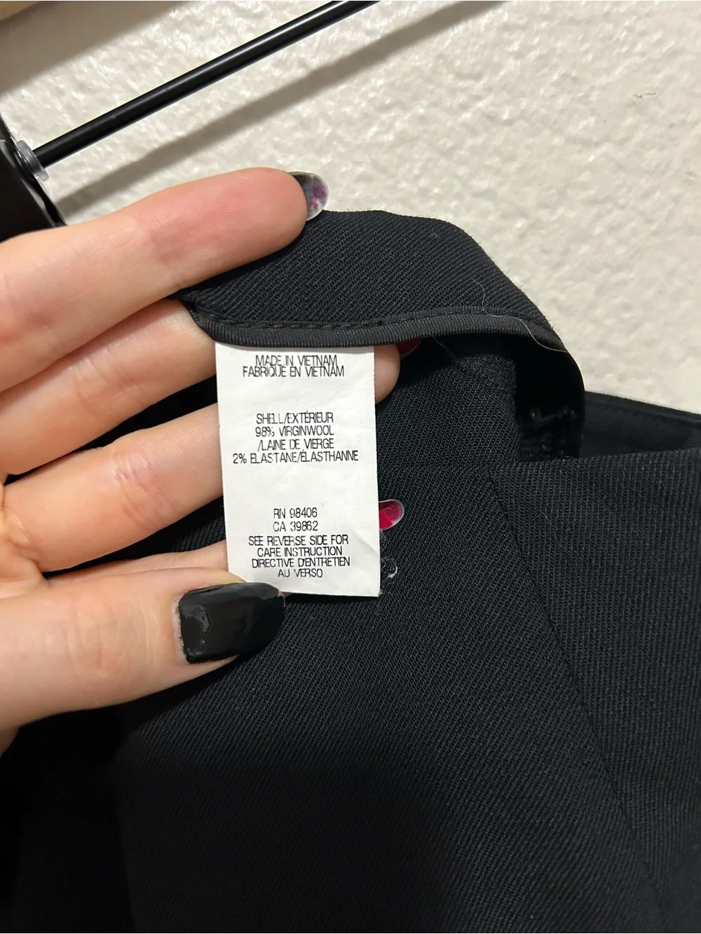 Theory Black 98% Virgin Wool Asymmetrical Trumpet Midi Skirt Size 10